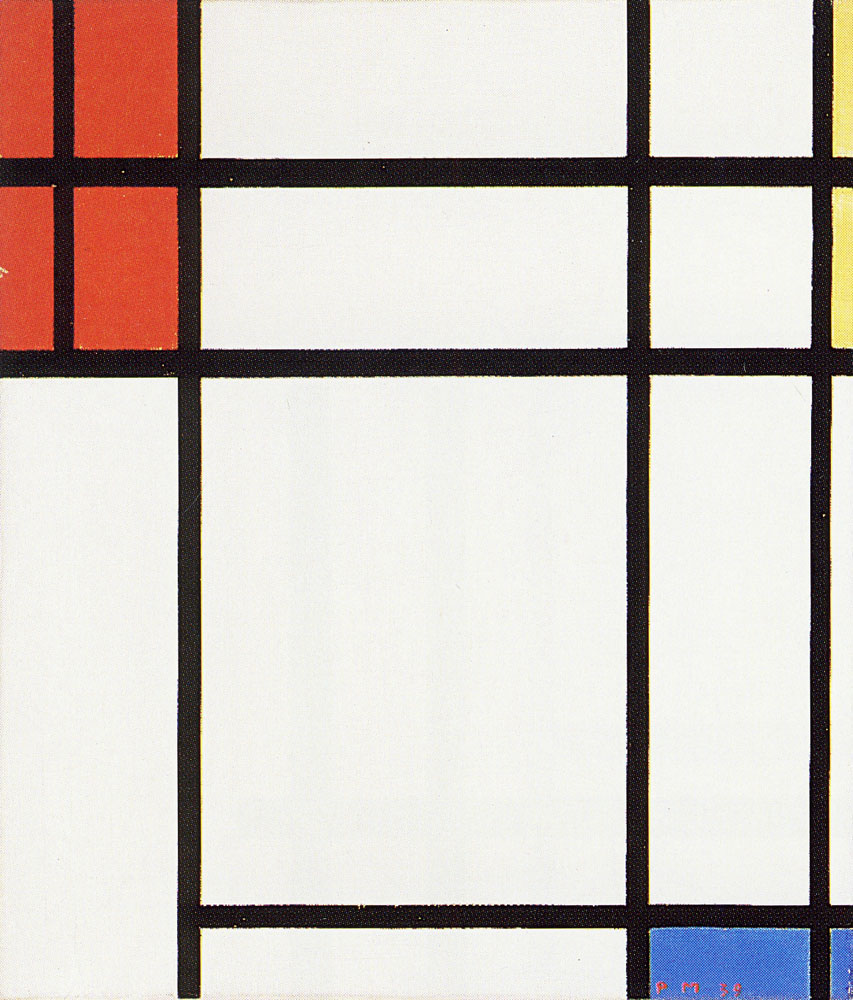 Piet Mondrian - Composition No. 2/Composition of Red, Blue, Yellow & White
