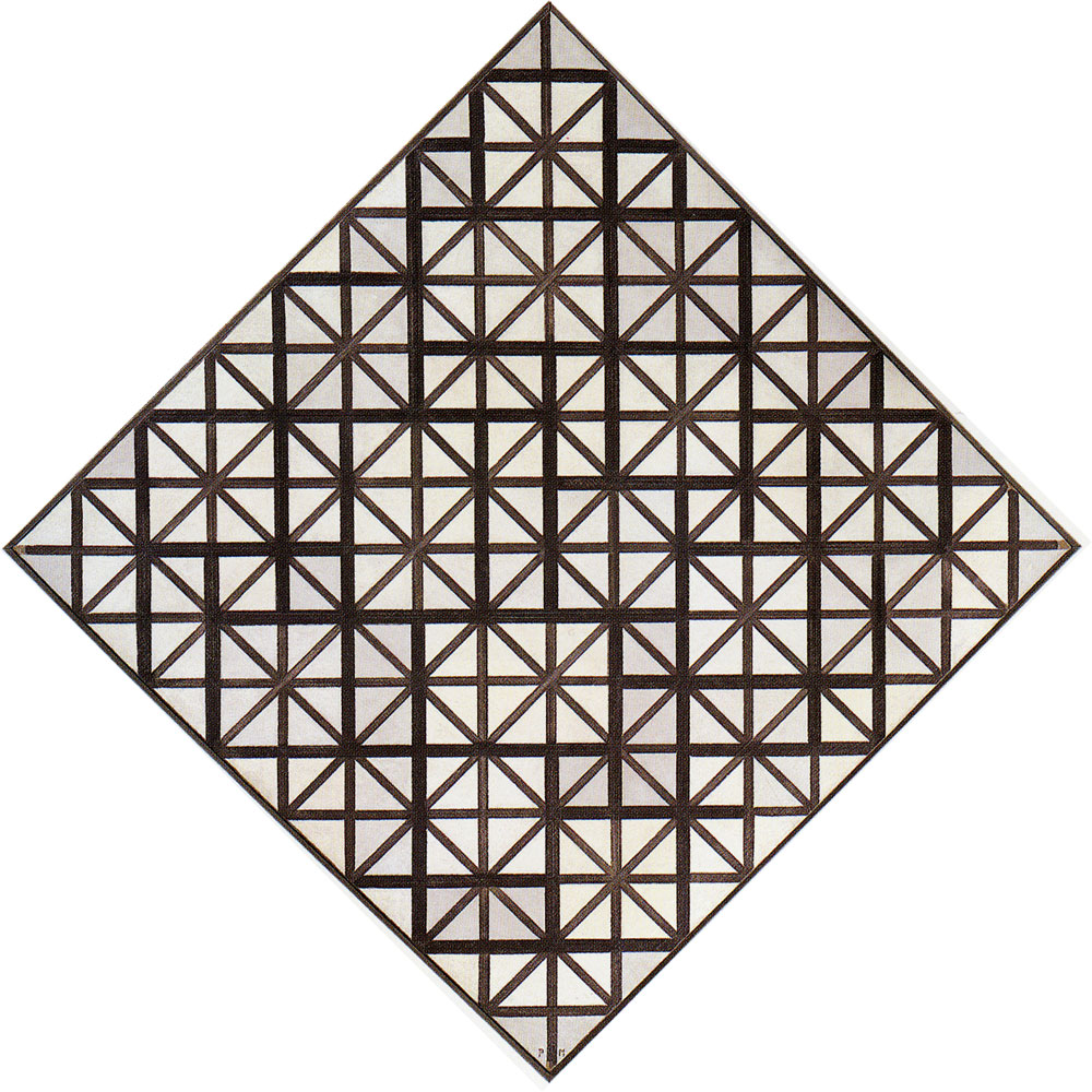 Piet Mondrian - Composition with Grid 3: Lozenge Composition