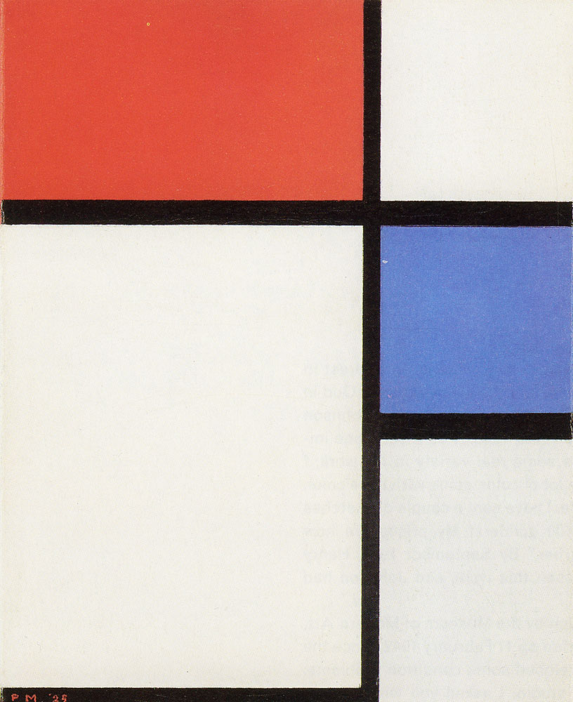 Piet Mondrian - Composition No. II, with Red and Blue