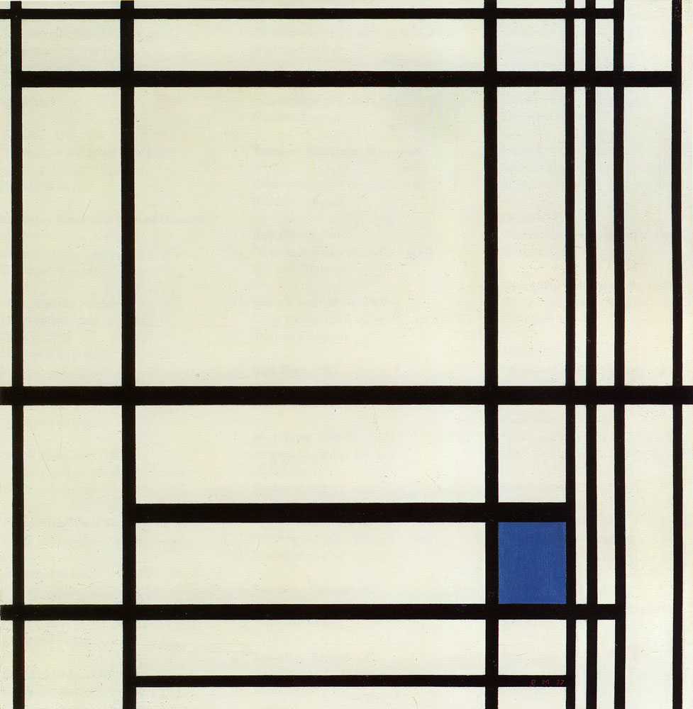 Piet Mondrian - Composition de lignes et couleur: III
