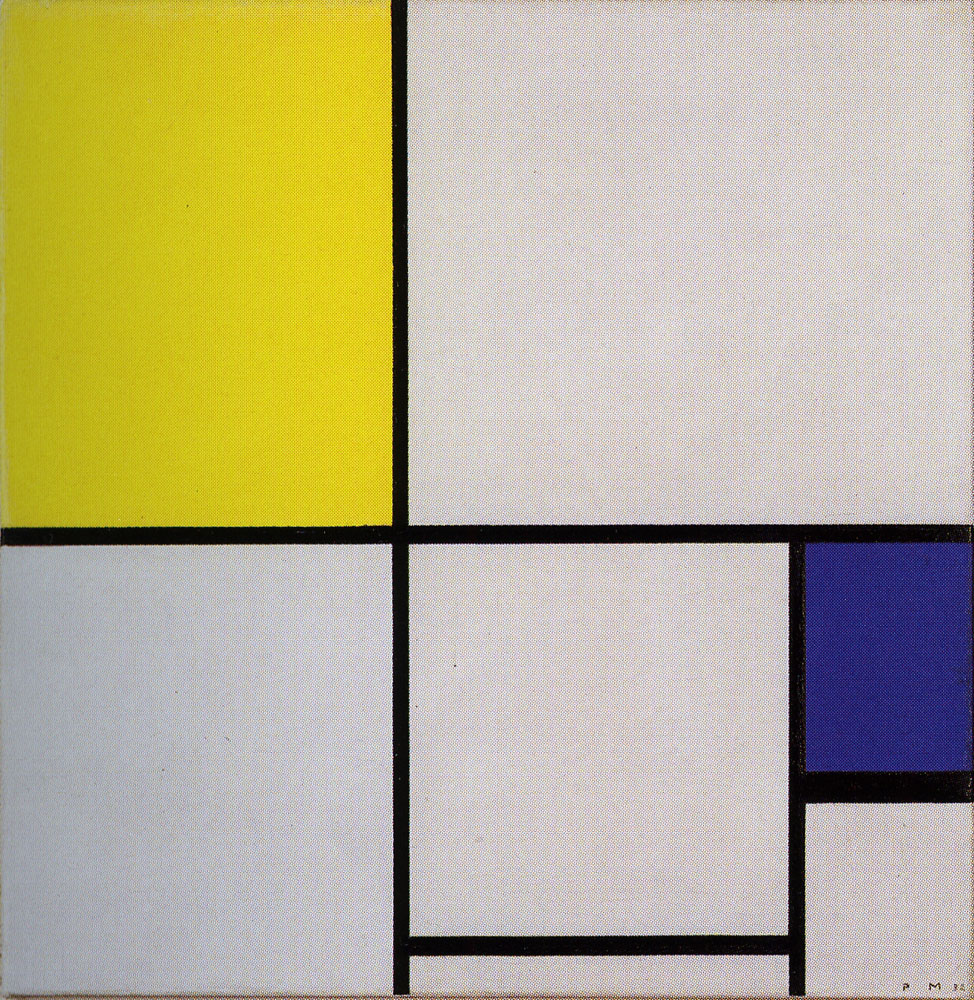 Piet Mondrian - Composition with Yellow and Blue