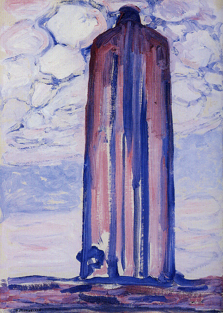 Piet Mondriaan - Lighthouse at Westkapelle with Clouds
