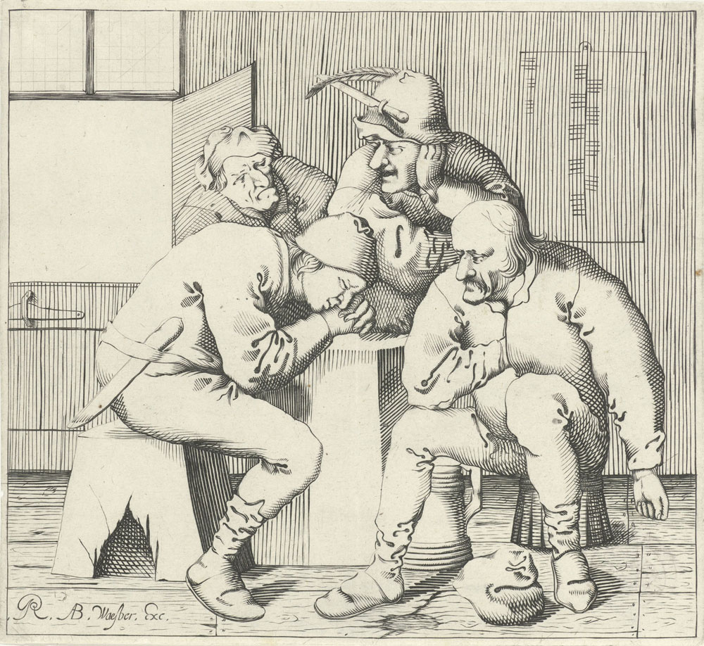 Pieter Quast - Four Men near a Table