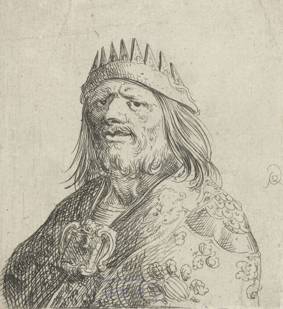 Pieter Quast - Bust of a King with a Crown on His Head