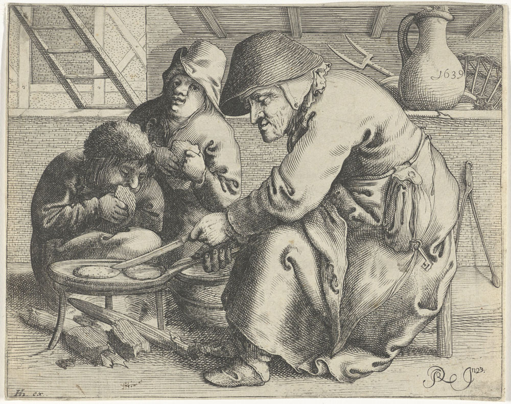 Pieter Quast - The Pancake Woman, with Two Children
