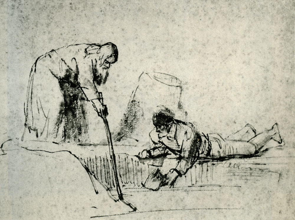Rembrandt - Elisha Makes a Piece of Iron Float on the Water