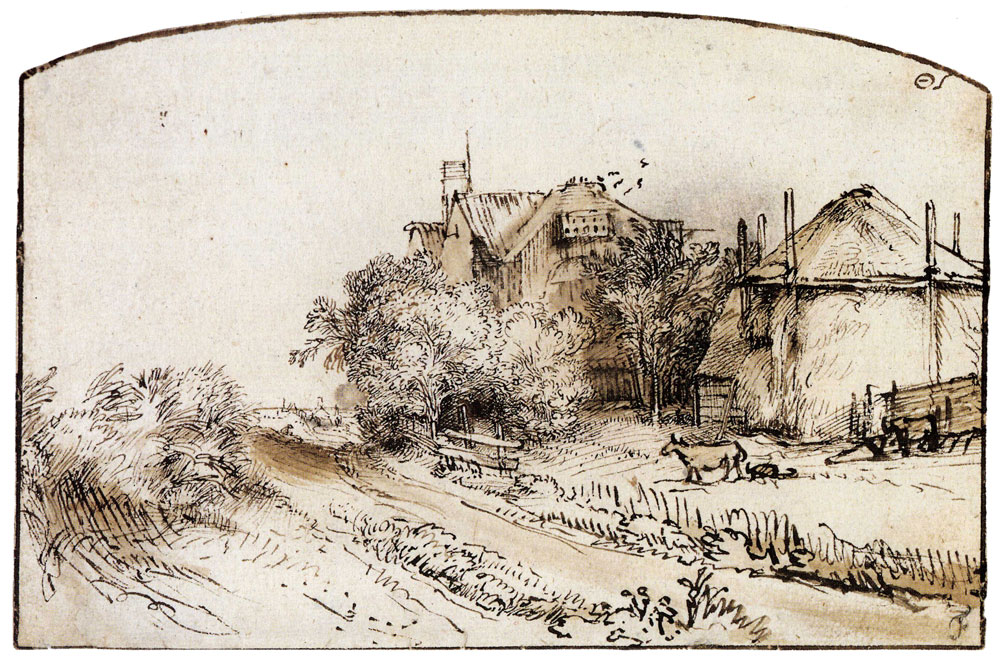 Rembrandt - Farmstead with a Pidgeon-House