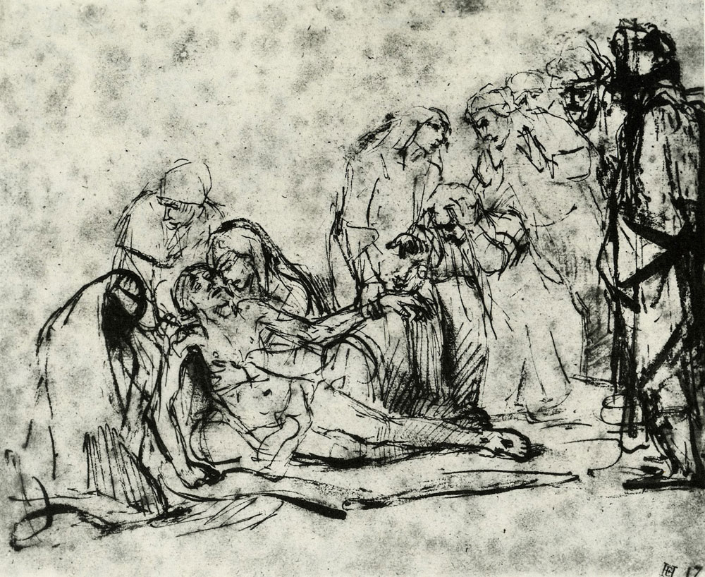 Rembrandt - The Lamentation for Christ