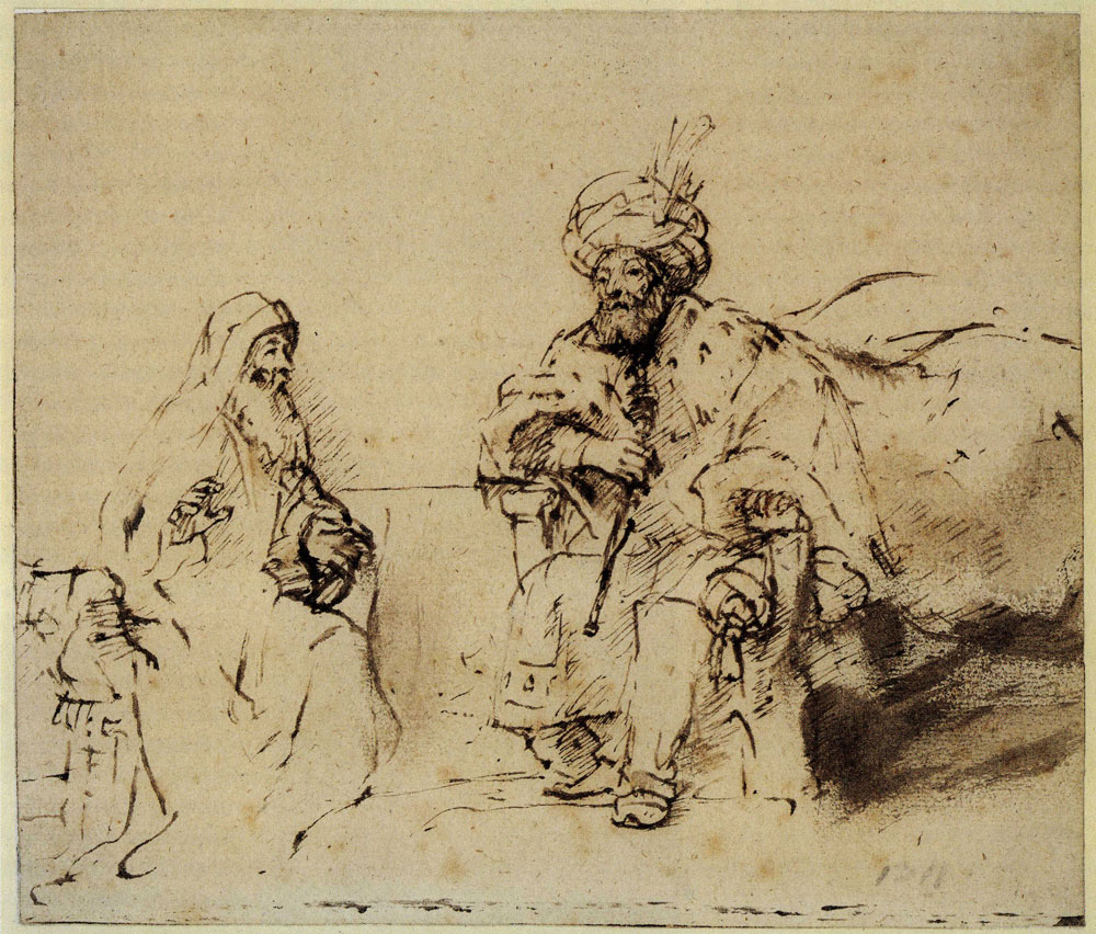 Rembrandt - Nathan Admonishing David