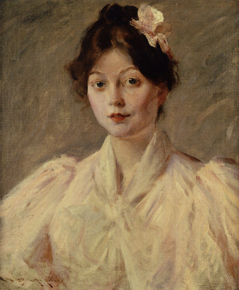 William Merritt Chase - Young Woman in Pink