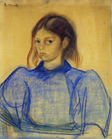 Edvard Munch Young Woman in Blue