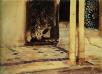 John Singer Sargent Alhambra, Patio de los Leones (Court of the Lions)