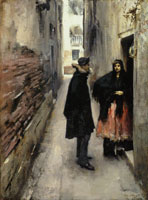 John Singer Sargent A Street in Venice