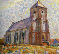 Piet Mondriaan Church at Zoutelande, Three-quarter View