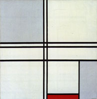 Piet Mondrian Composition (No. I) gris-rouge
