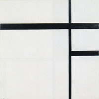 Piet Mondrian Composition en blanc et noir II, with Black Lines