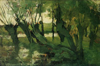 Piet Mondriaan Willow Grove, Trunks Leaning Left I