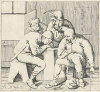 Pieter Quast Four Men near a Table