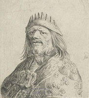 Pieter Quast Bust of a King with a Crown on His Head