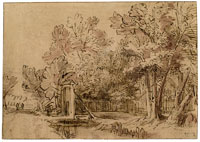 Rembrandt Trees Surrounding a Garden-Door