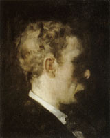 William Merritt Chase Profile of a Man in Shadow