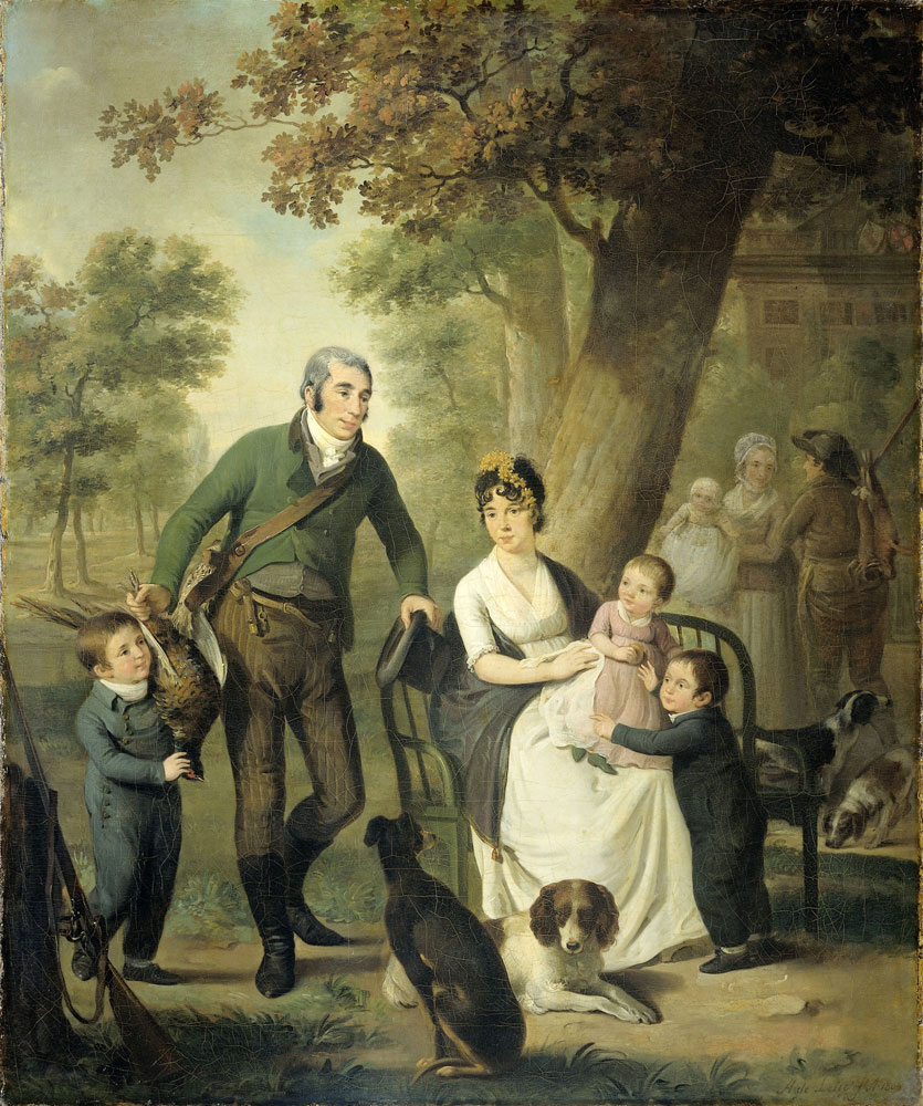 Adriaan de Lelie - Portrait of Jonkheer Gysbert Carel Rutger Reinier van Brienen van Ramerus and his family