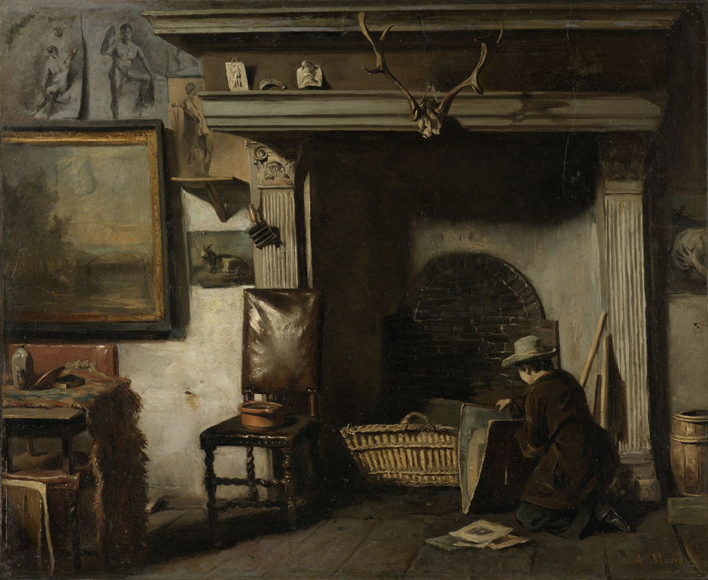 Anton Mauve - The Studio of the Haarlem Painter Pieter Frederik van Os
