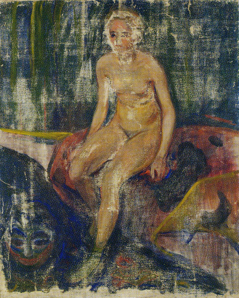 Edvard Munch - Seated Nude and Grotesque Masque