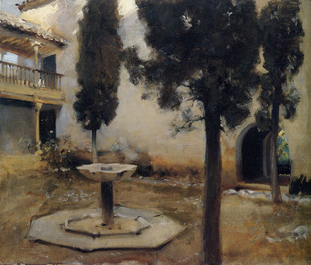 John Singer Sargent - Alhambra, Patio de la Reja (Court of the Grille)