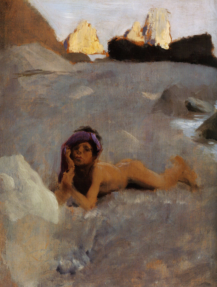 John Singer Sargent - Nude Boy on Sands