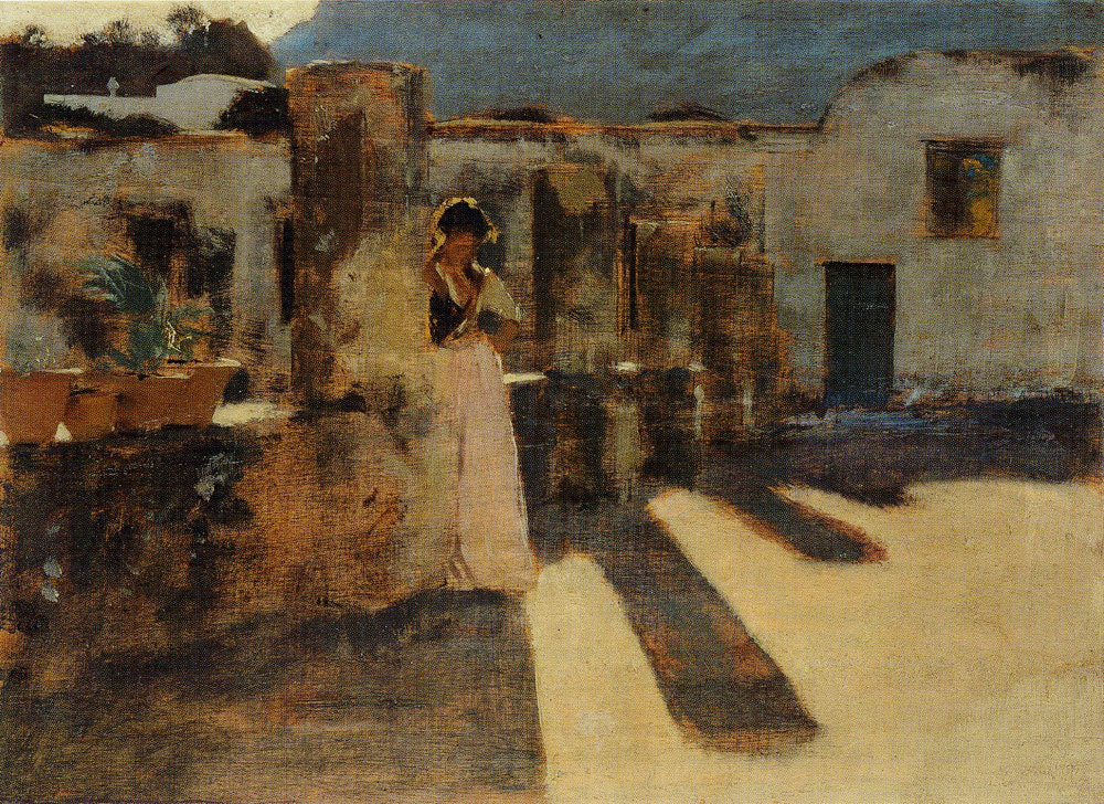 John Singer Sargent - Capri Girl on a Rooftop