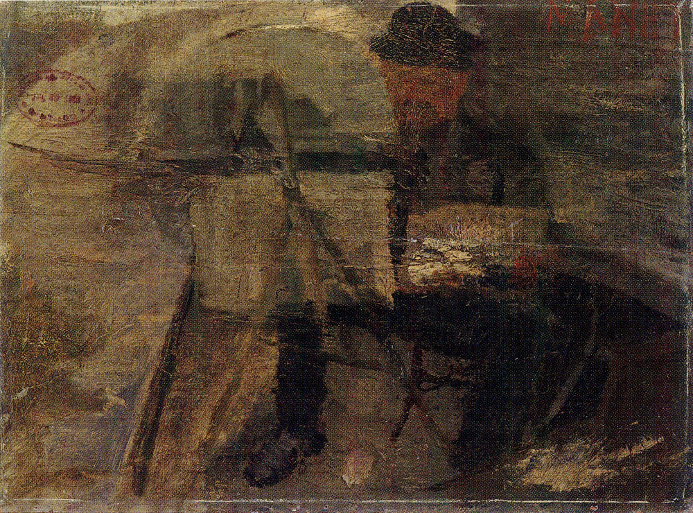 John Singer Sargent - Man in a Gondola Sketching