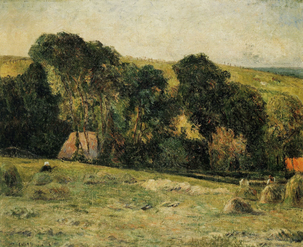 Paul Gauguin - Haymaking, near Dieppe