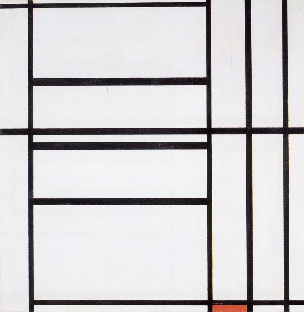 Piet Mondrian - Composition No. 1, with Gray and Red