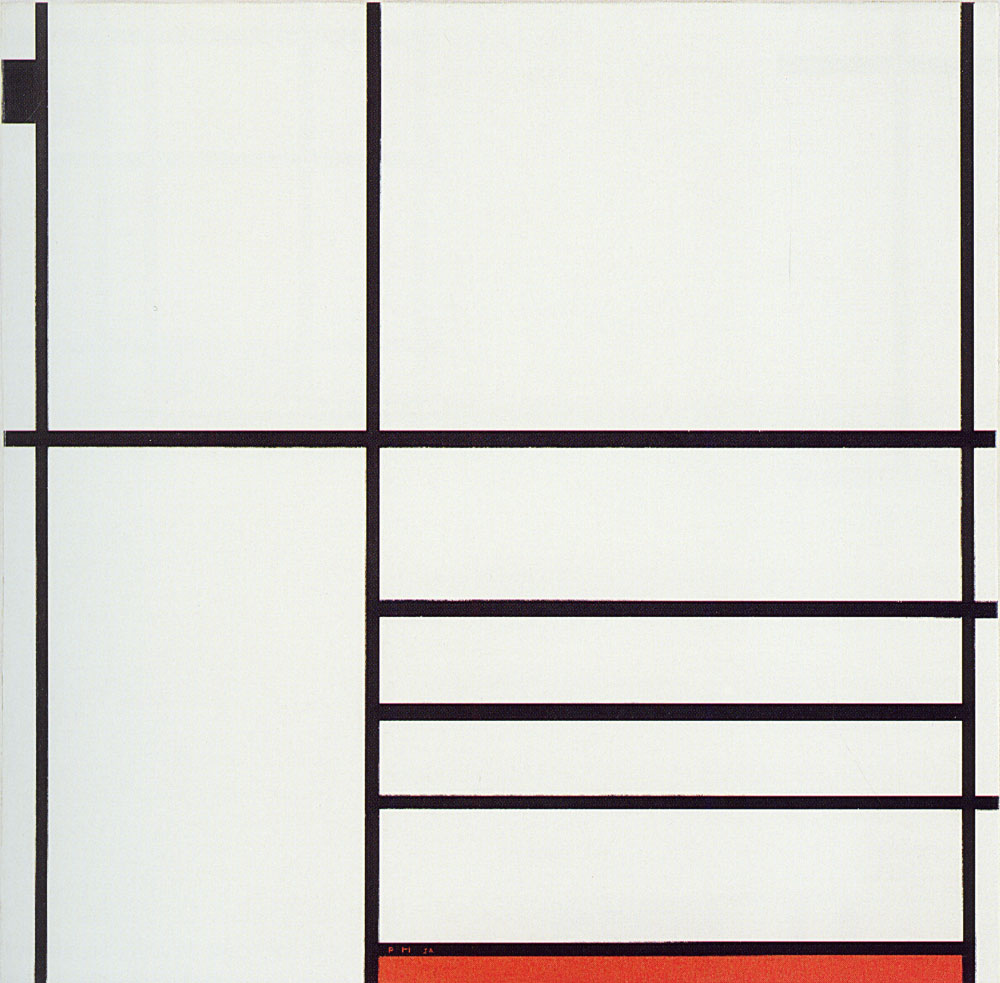 Piet Mondrian - Composition en blanc, noir et rouge