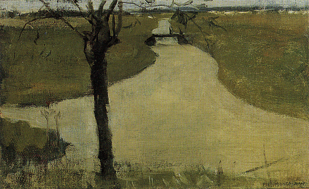 Piet Mondriaan - Irrigation Ditch with Young Pollarded Willow
