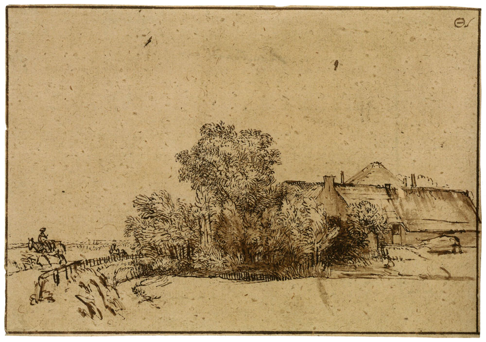 Rembrandt - Farm-Houses at the Amsteldijk