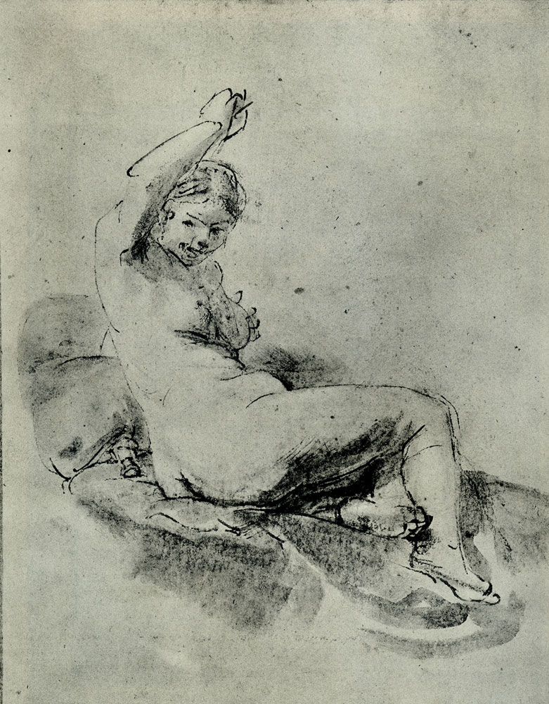 Rembrandt - Female Nude Reclining