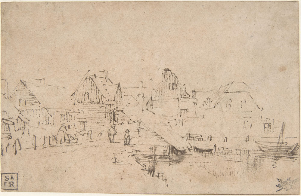 Rembrandt - Houses by the Water
