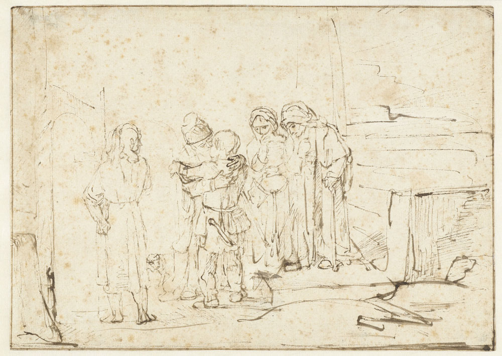 Rembrandt - Raguel Welcomes Tobias