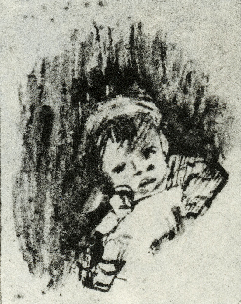 Rembrandt - Study of the Head and Arms of a Little Boy