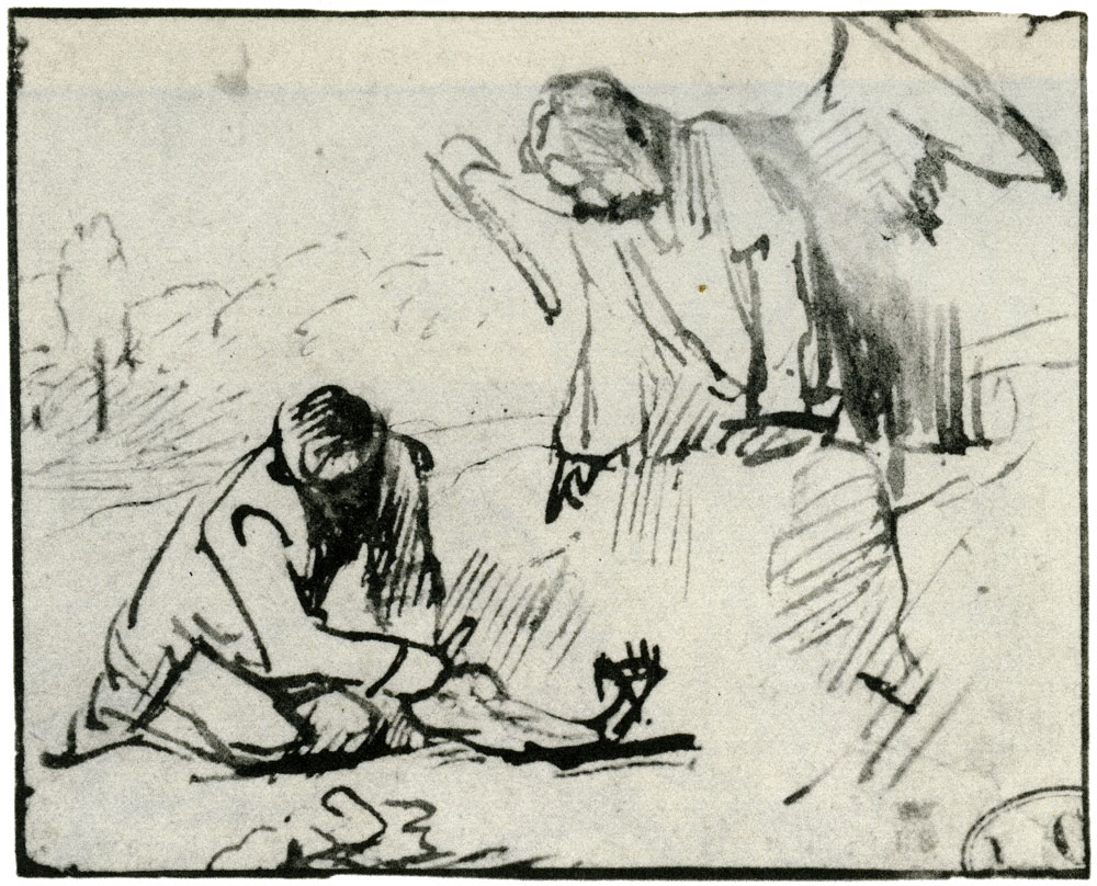 Rembrandt - Tobias Disembowelling the Fish