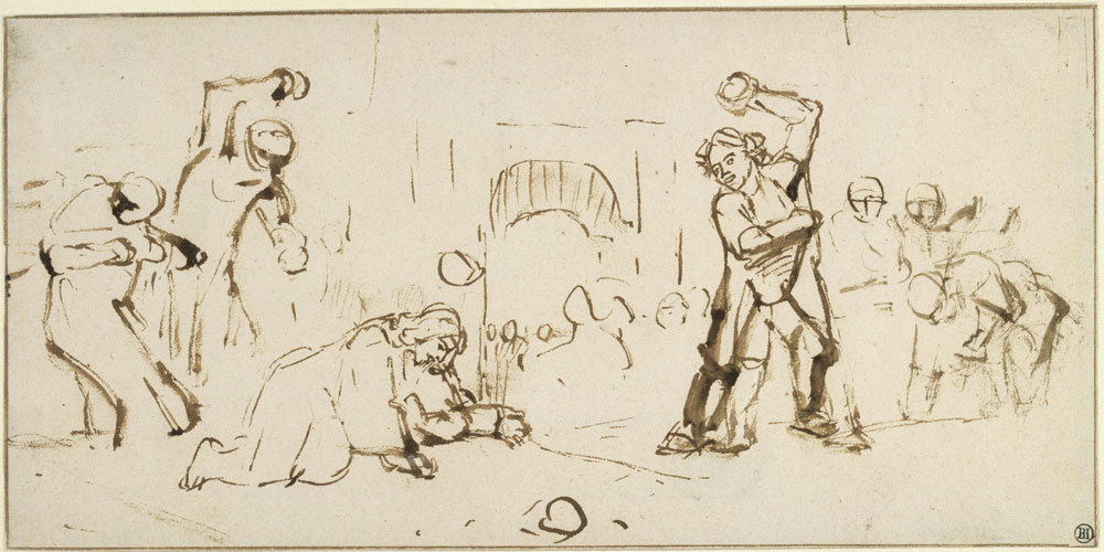 School of Rembrandt - The Stoning of St. Stephen