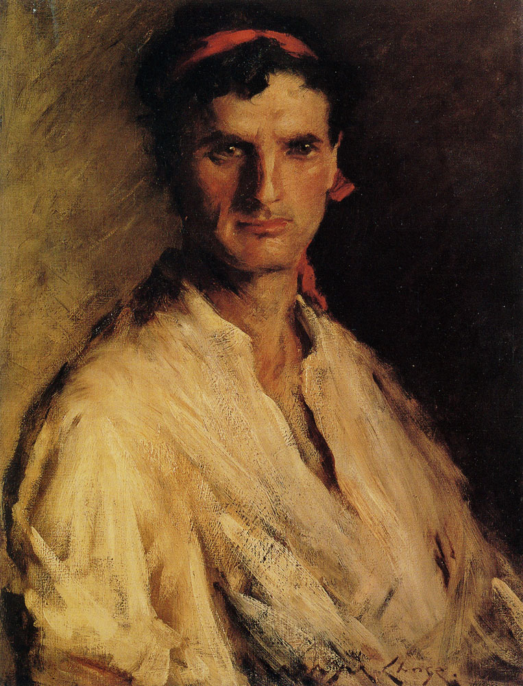 William Merritt Chase - Head of a Young Roman