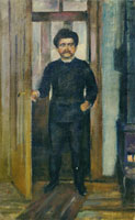 Edvard Munch Man Standing in the Doorway