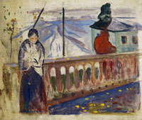 Edvard Munch Woman by the Balustrade