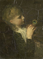 Jacob Maris Girl with a Feather