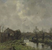 Jacob Maris Landscape in the Outskirts of The Hague