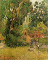 Paul Gauguin Martinican Scene with Mango Tree