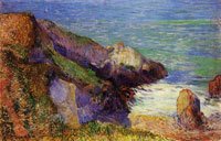 Paul Gauguin Rocks on the Breton Coast